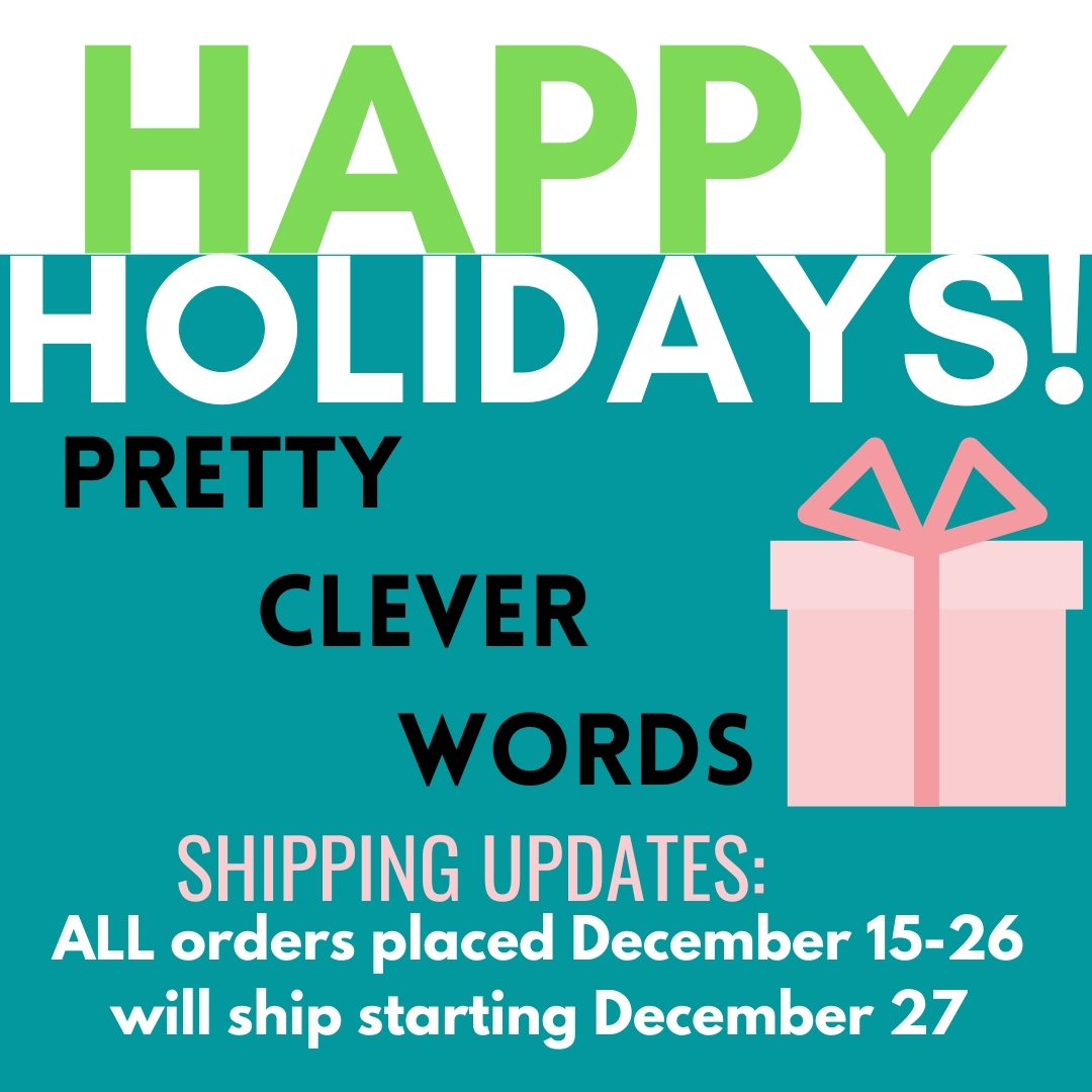 HOLIDAY SHIPPING NOTICE!