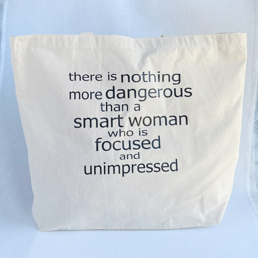 Focused and Unimpressed Women tote bag