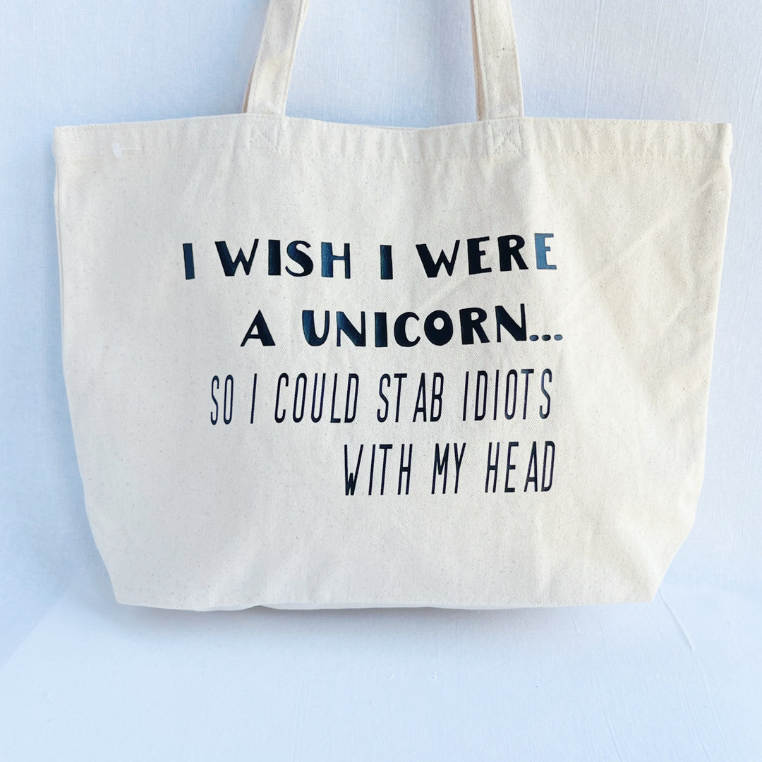 I wish I were a unicorn tote bag
