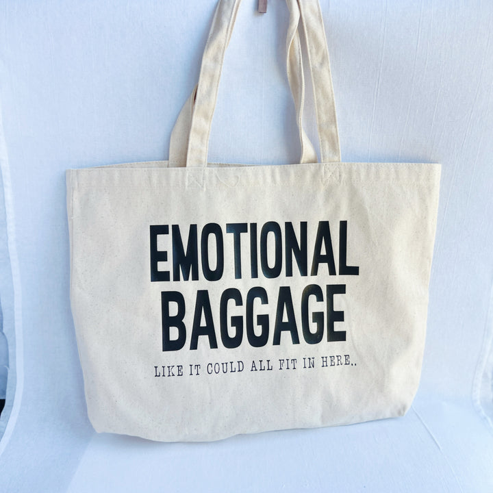 emotional baggage tote bag