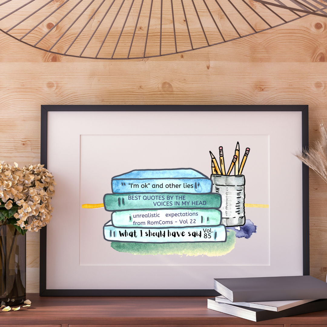 true life bookshelf print 6  - I'm ok and other lies