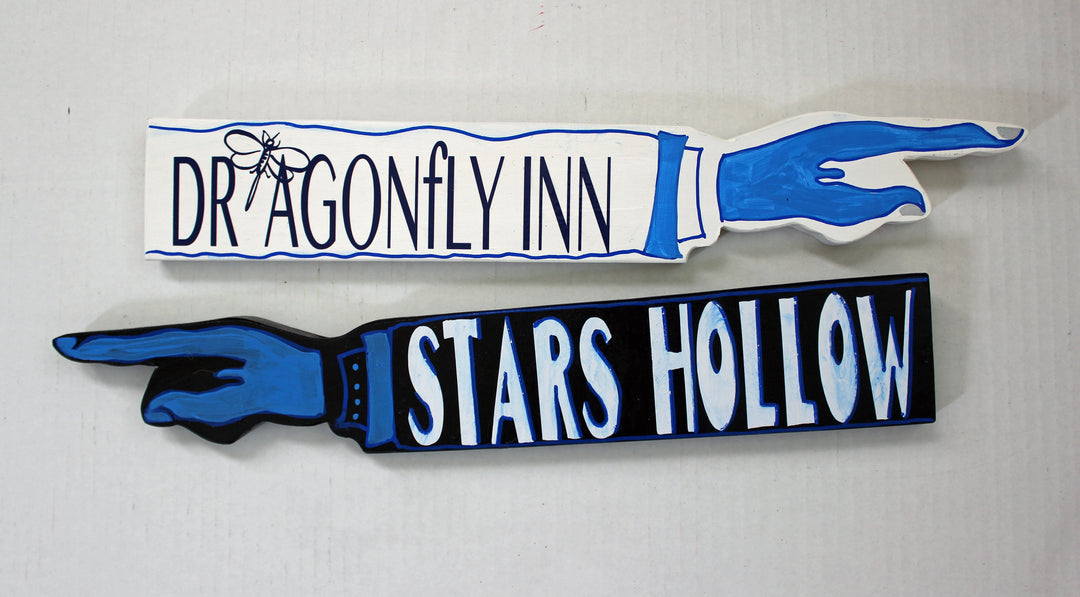 stars and hollows wooden pointy sign - Pretty Clever Words