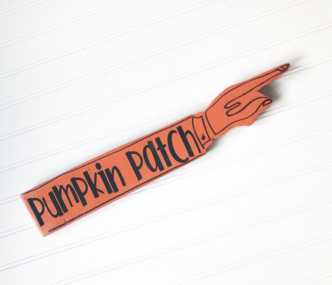 autumn collection - wooden pointy finger signs