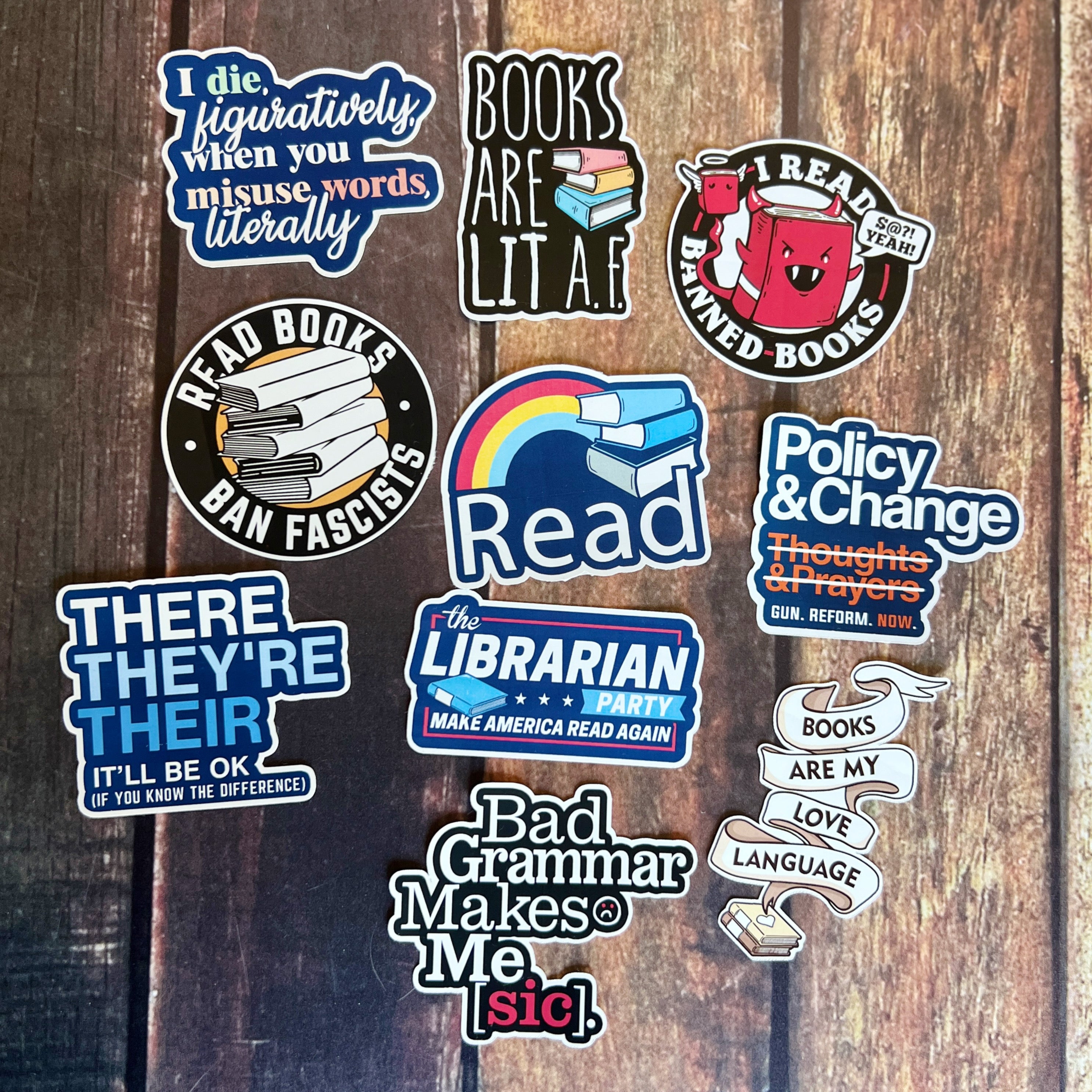 Sticker and Pinback Collection – Pretty Clever Words