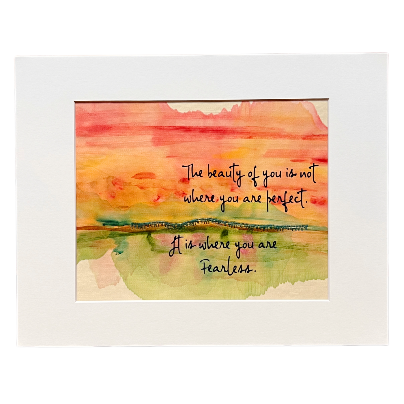 the beauty of you is not where you are perfect - painted mixed media art print