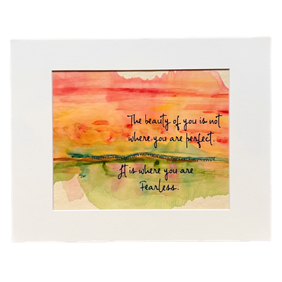 the beauty of you is not where you are perfect - painted mixed media art print