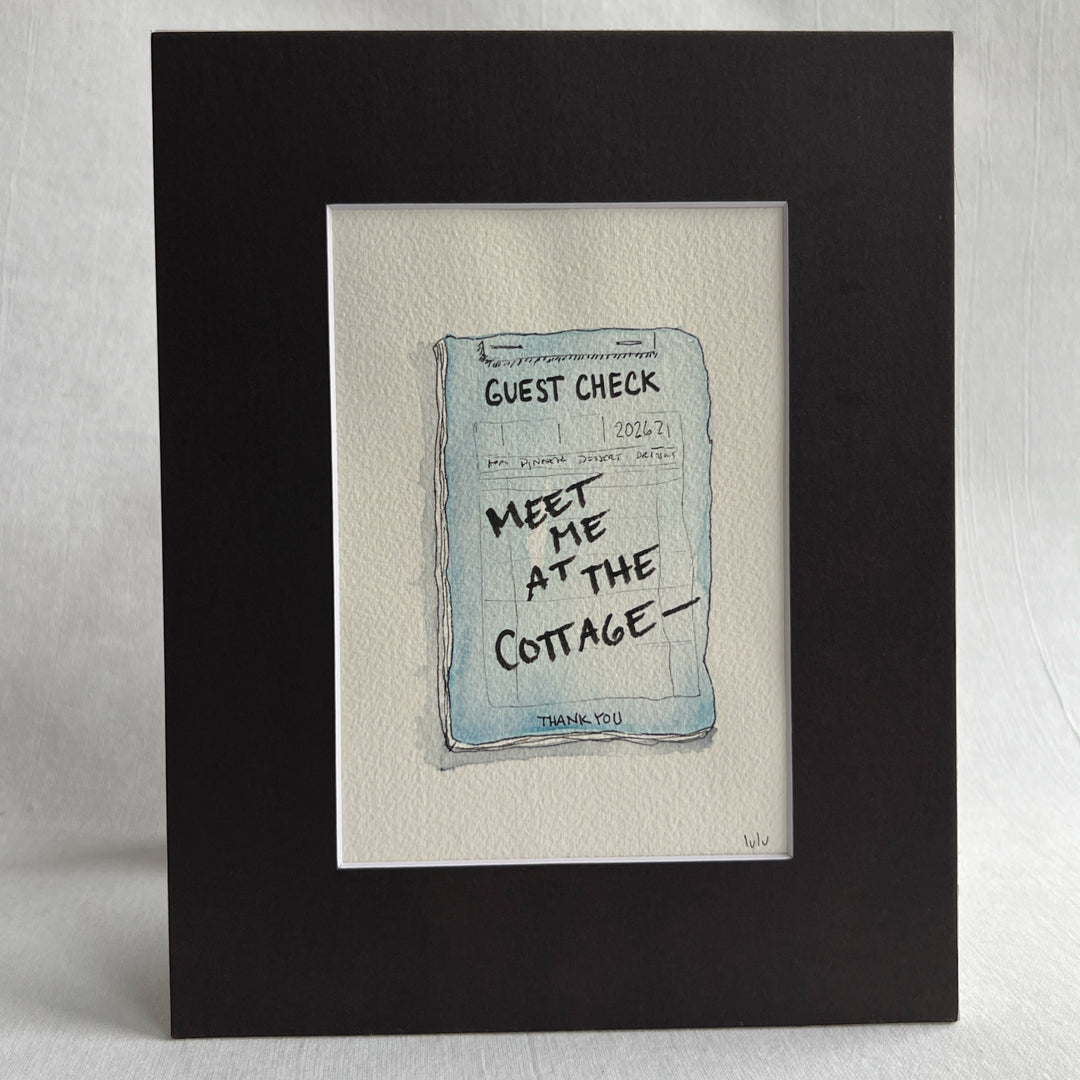 Guest Check Watercolor Original Art - The Cottage Collection