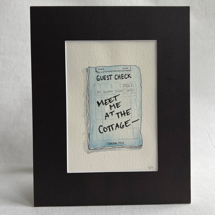 Guest Check Watercolor Original Art - The Cottage Collection