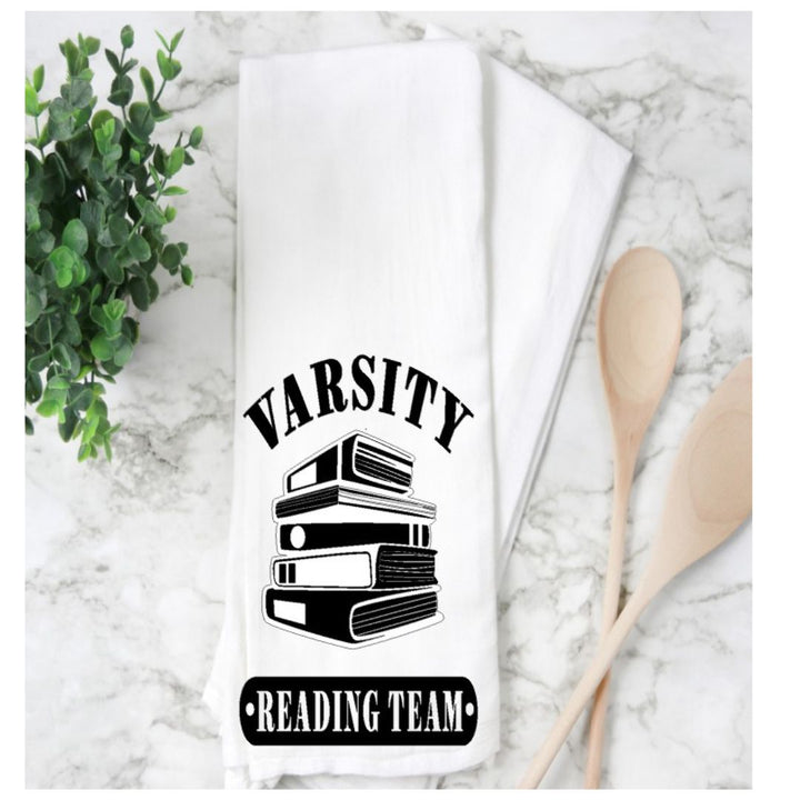 varsity reading team - humorous tea, bar and kitchen towel LG