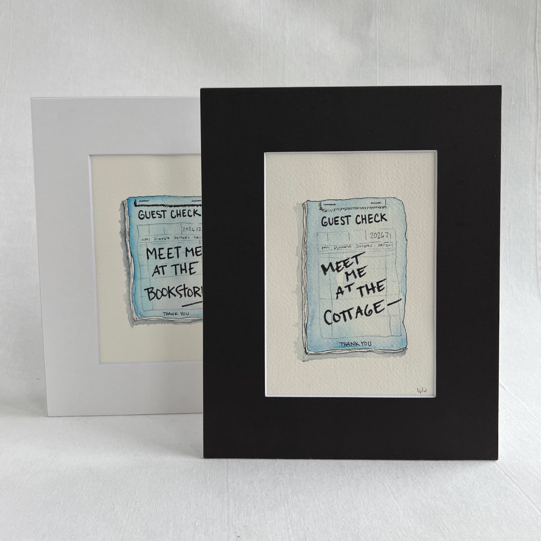 Guest Check Watercolor Original Art - The Cottage Collection