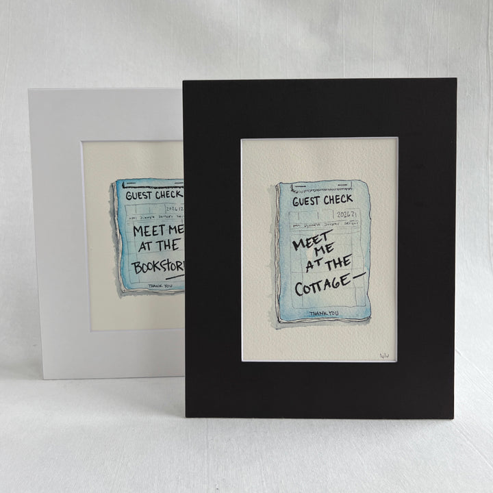 Guest Check Watercolor Original Art - The Cottage Collection