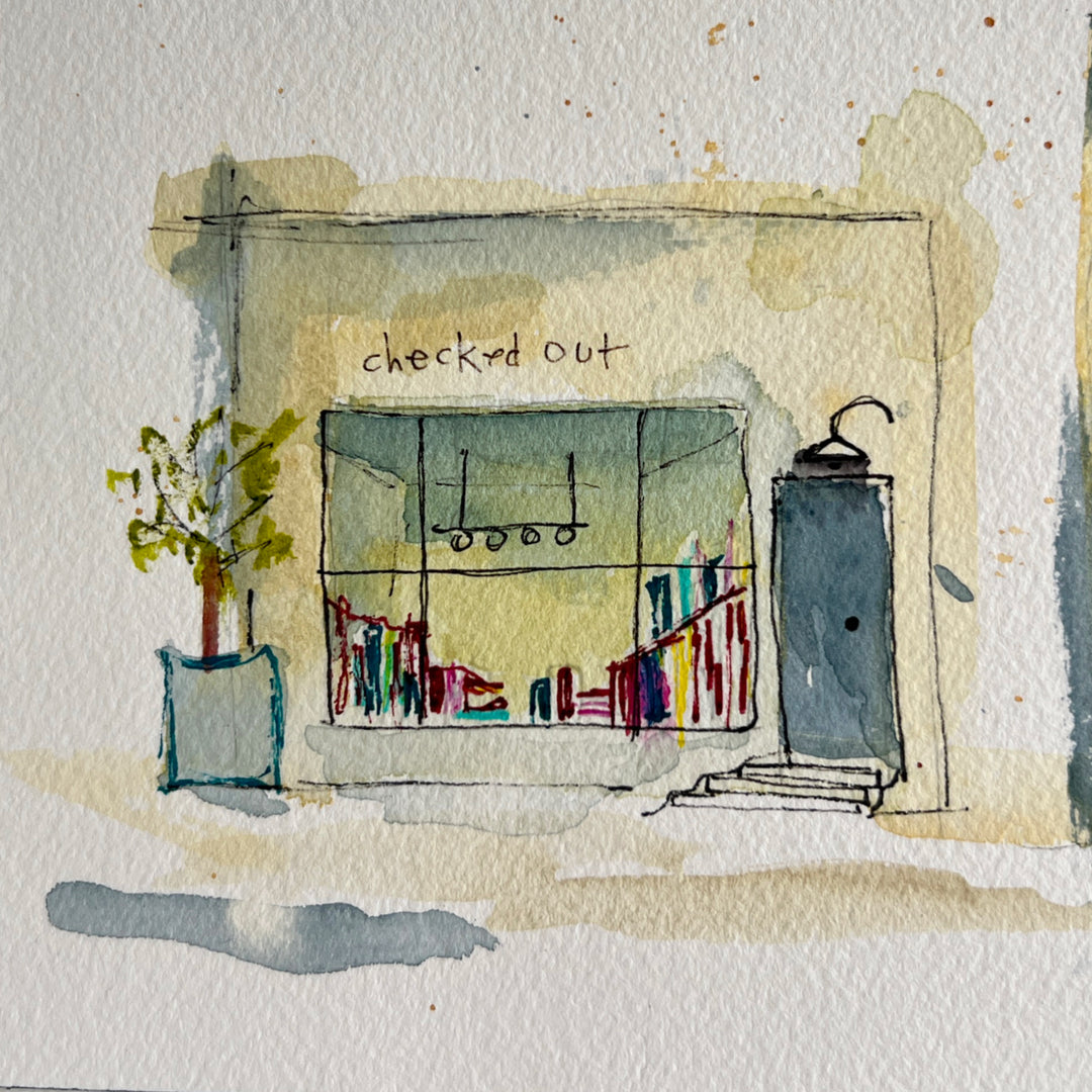 Library Village - a Good Places Library Watercolor space