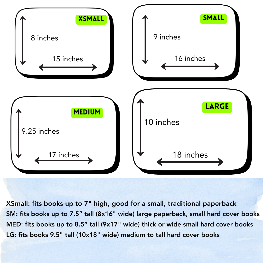 Reusable Adjustable Fabric Book Cover - A Day without Reading
