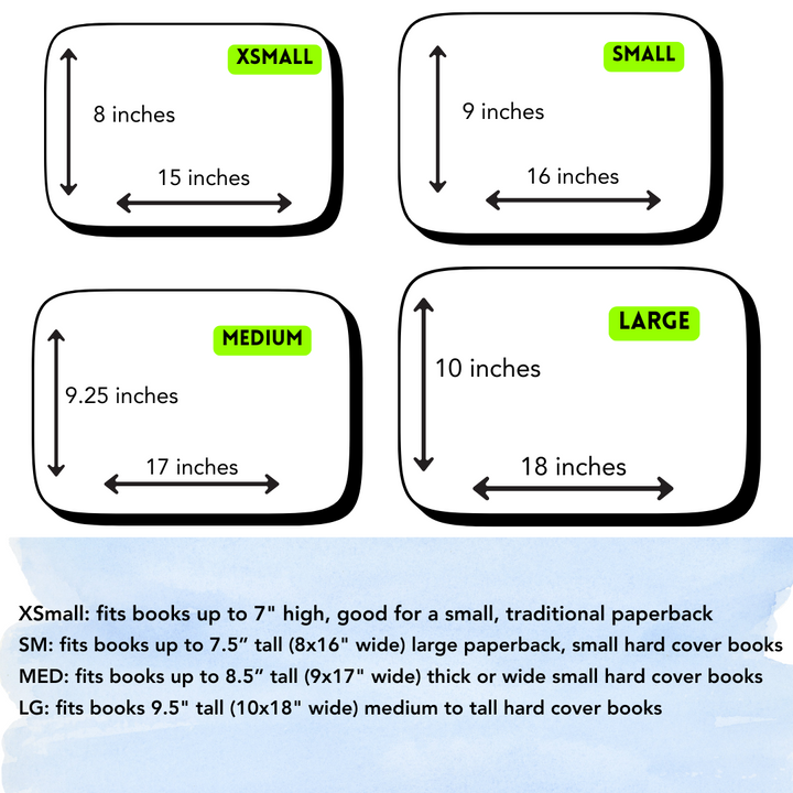 Reusable Adjustable Fabric Book Cover - A Day without Reading