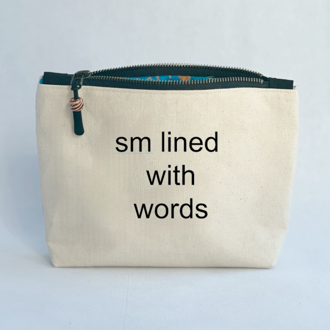 Personalized canvas zip bags - create your own zipper pouch
