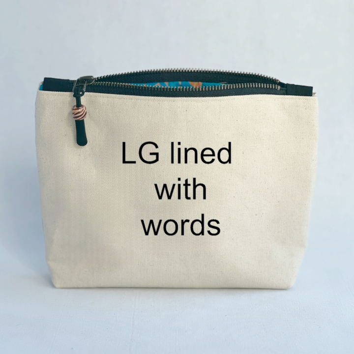 Personalized canvas zip bags - create your own zipper pouch