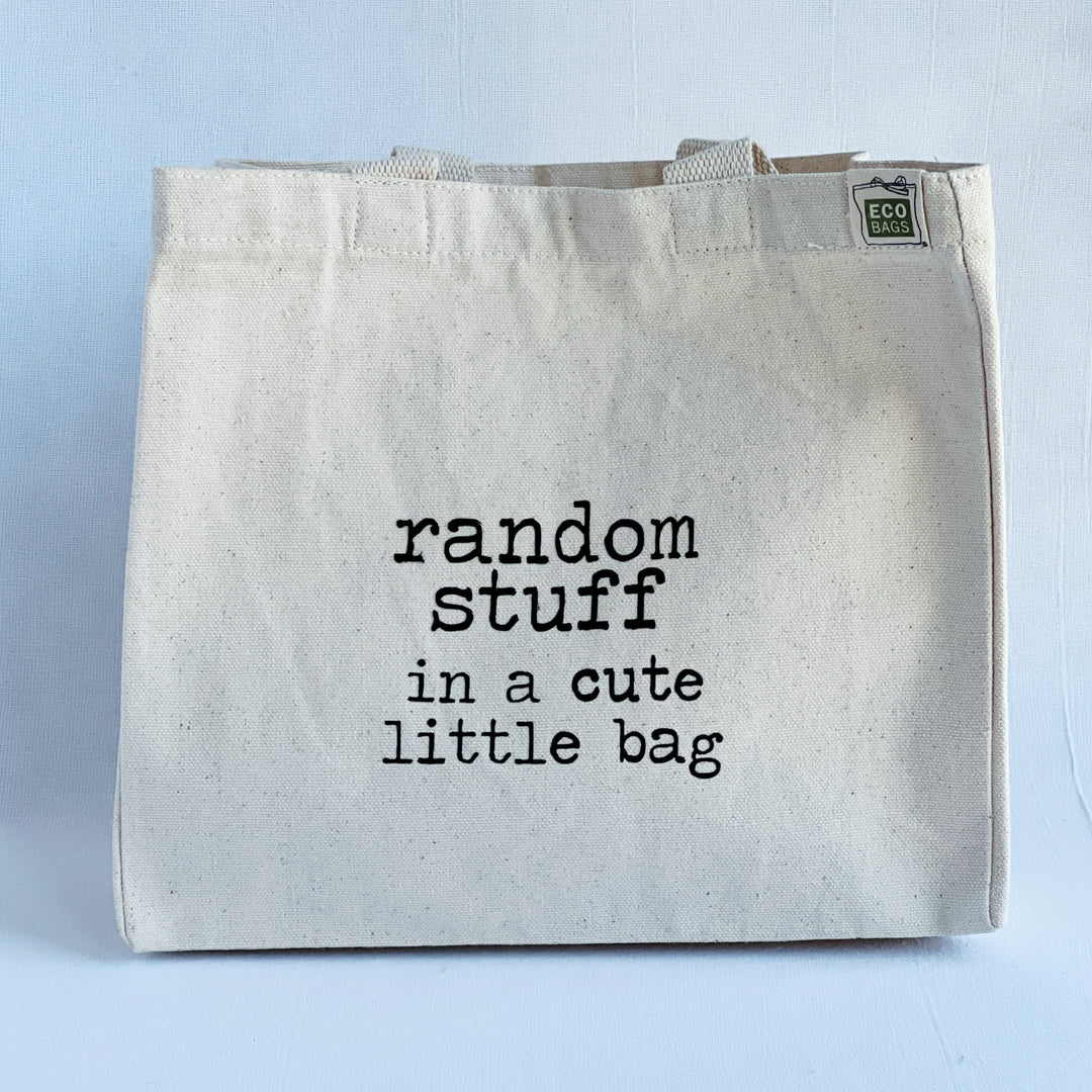 small square canvas gift bag - tote bag