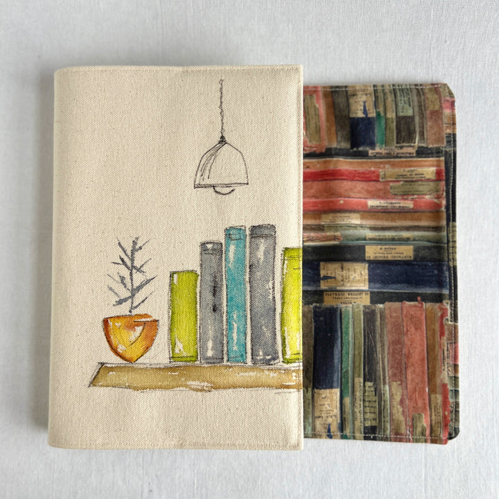 Bookshelf No. 12 - Handpainted Canvas Book Cover