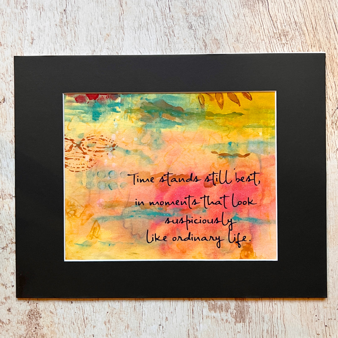 time stands still best - painted mixed media art print