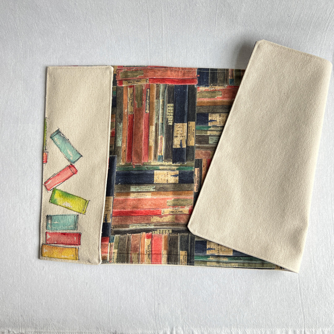 Little Stack Number 6 - Handpainted Canvas Book Cover