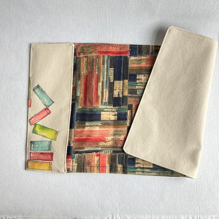 Little Stack Number 6 - Handpainted Canvas Book Cover