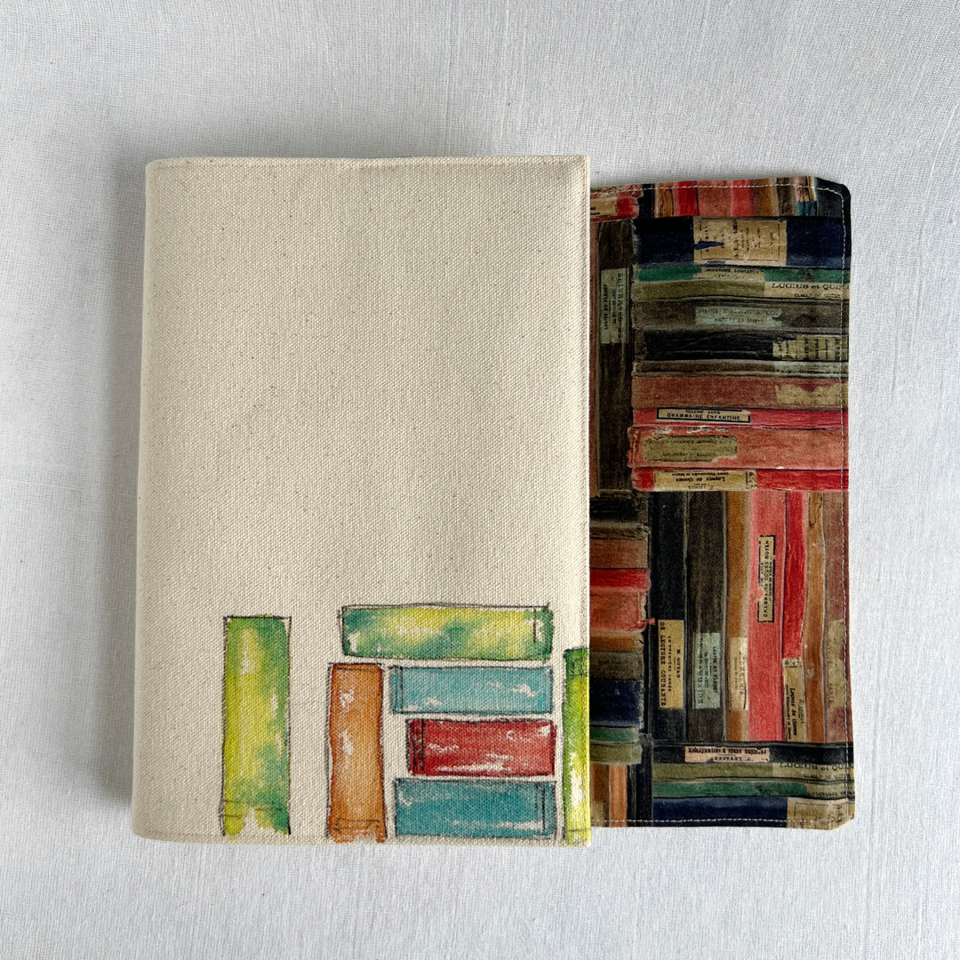 Tiny Plant Stack Number 2 - Handpainted Canvas Book Cover