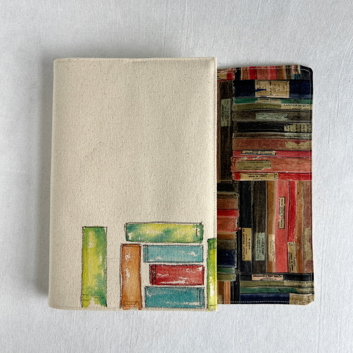 Tiny Plant Stack Number 2 - Handpainted Canvas Book Cover