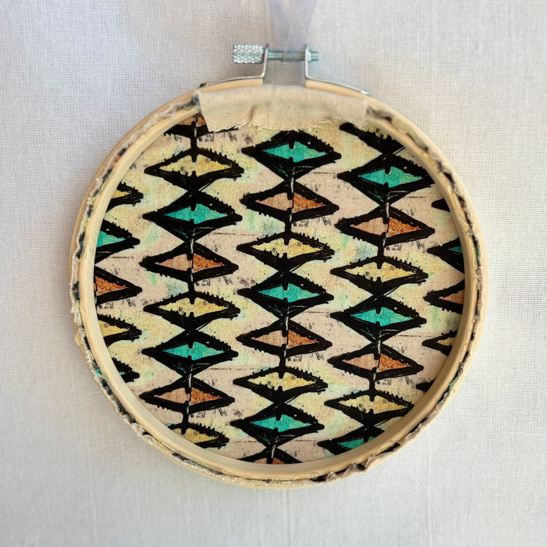 books and art may well be magic - library card original hoop art