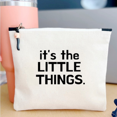 mini canvas zip bag pouch - it's the little things