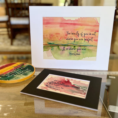 the beauty of you is not where you are perfect - painted mixed media art print