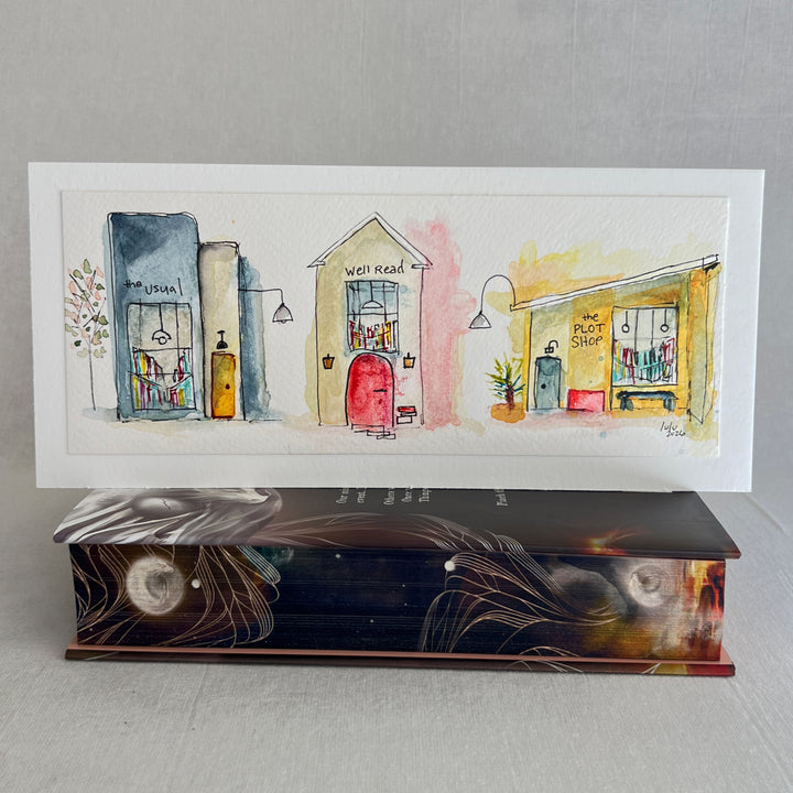 Well-Read Village - a Good Places Bookstore Village Watercolor