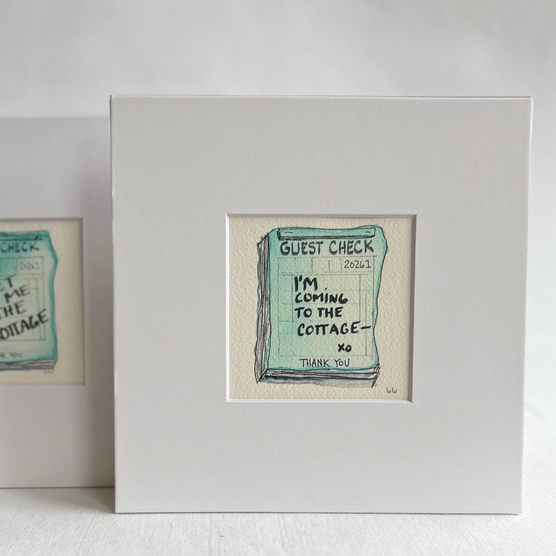 Guest Check Watercolor Original Art - The Cottage Collection