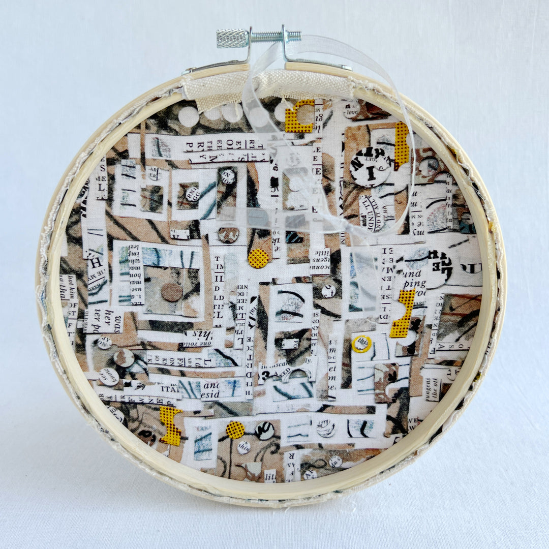 due back eventually - library card original hoop art