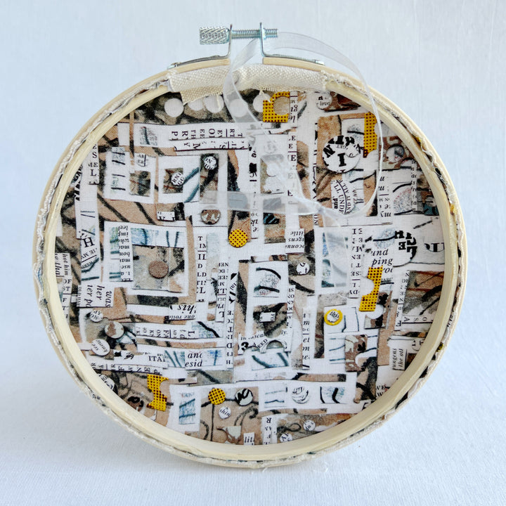 due back eventually - library card original hoop art