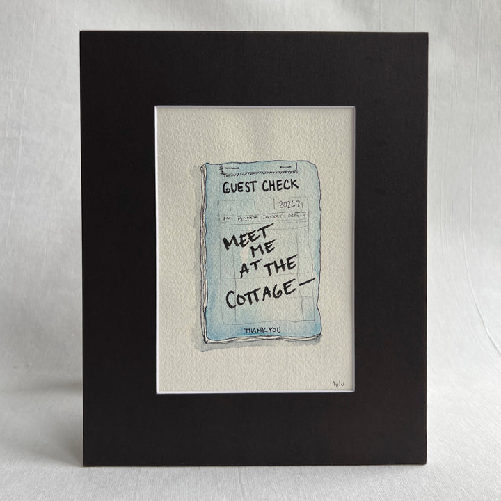Guest Check Watercolor Original Art - The Cottage Collection