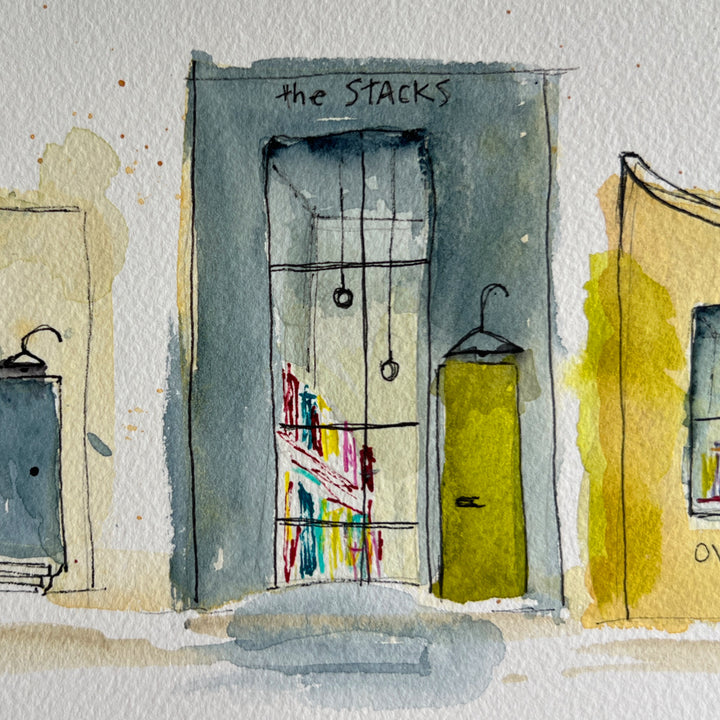 Library Village - a Good Places Library Watercolor space