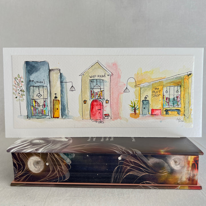 Well-Read Village - a Good Places Bookstore Village Watercolor