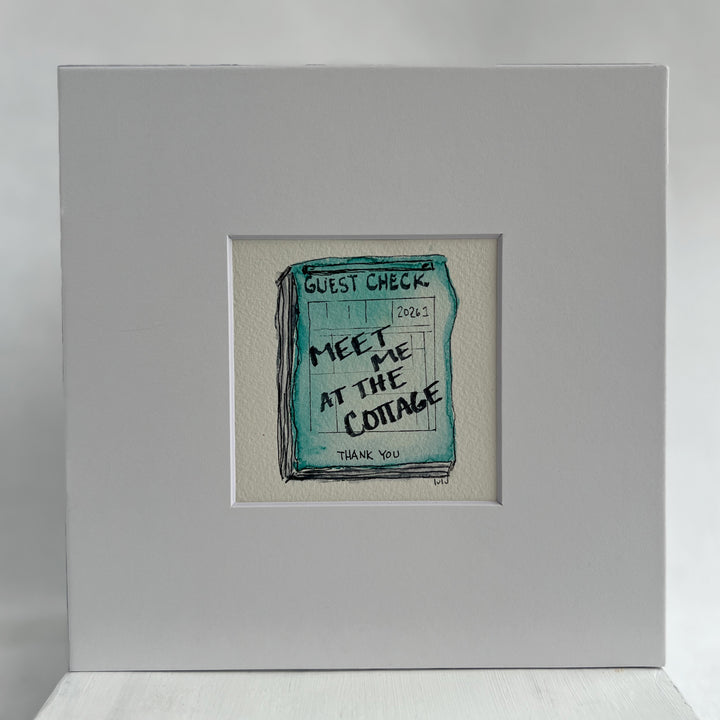 Guest Check Watercolor Original Art - The Cottage Collection