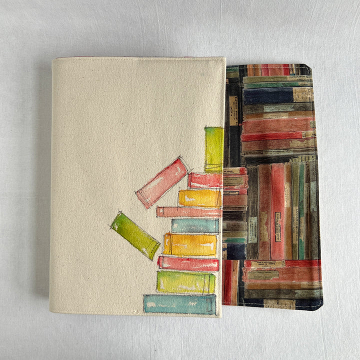 Little Stack Number 6 - Handpainted Canvas Book Cover
