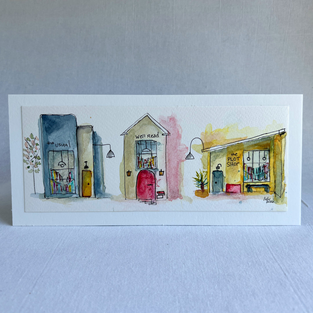 Well-Read Village - a Good Places Bookstore Village Watercolor