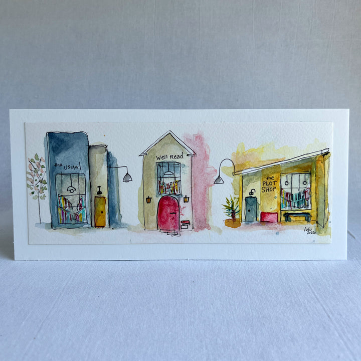 Well-Read Village - a Good Places Bookstore Village Watercolor