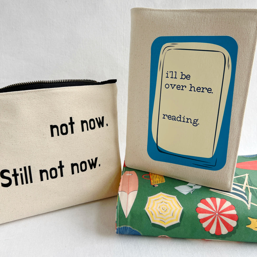 Lined statement zip pouch - Not now. STILL not now.