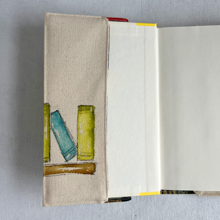 Bookshelf No. 12 - Handpainted Canvas Book Cover