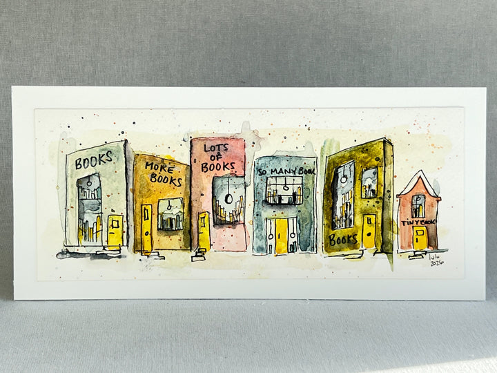 Mostly Books Village - a Good Places Bookstore Village Watercolor