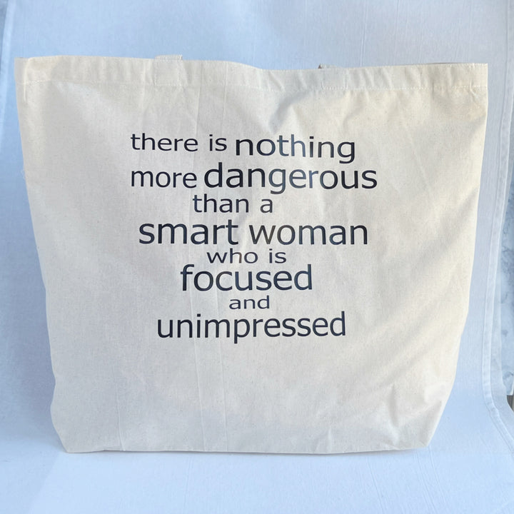 Focused and Unimpressed Women tote bag