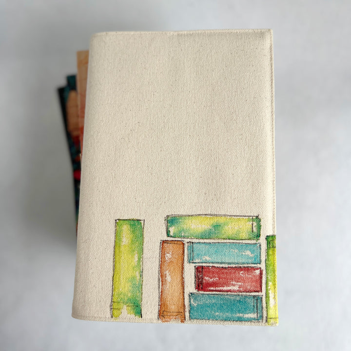Tiny Plant Stack Number 2 - Handpainted Canvas Book Cover