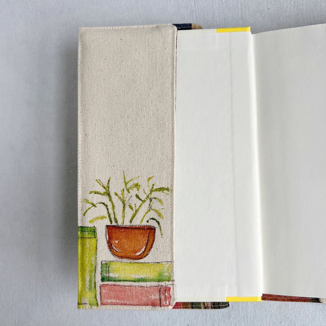 Tiny Plant Stack Number 2 - Handpainted Canvas Book Cover