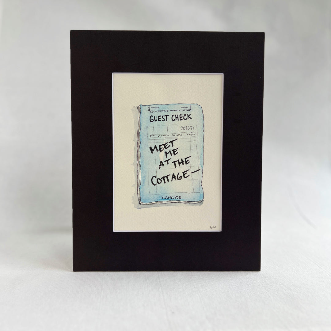 Guest Check Watercolor Original Art - The Cottage Collection