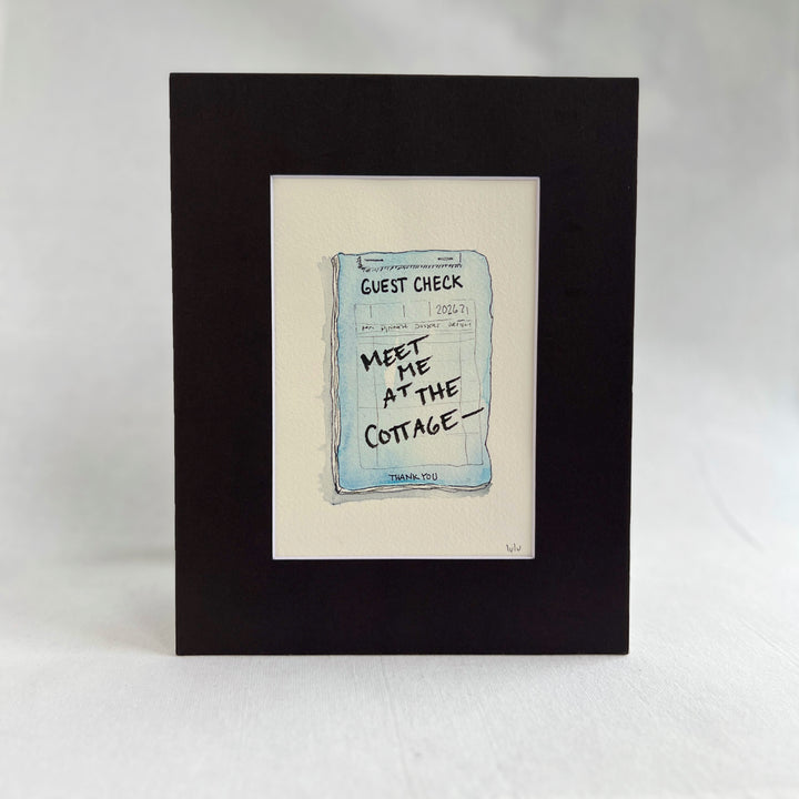 Guest Check Watercolor Original Art - The Cottage Collection