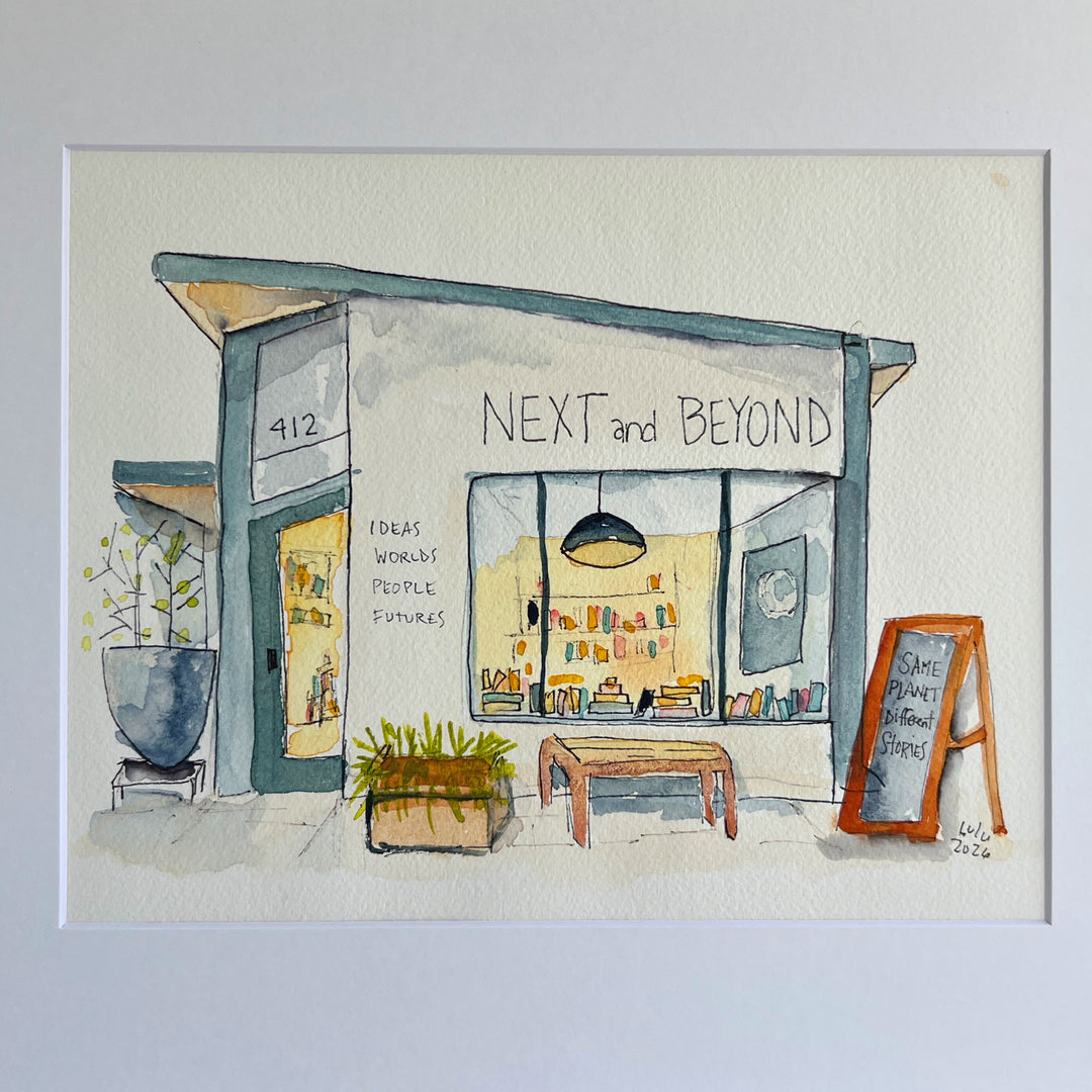 Next and Beyond - a Good Places Sci-Fi Bookstore  Watercolor